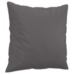 vidaXL Canapé 2 places avec oreillers décoratifs gris 140cm similicuir