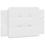 vidaXL Coussin de tête de lit blanc 90 cm similicuir
