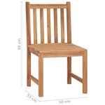vidaXL Chaises de jardin lot de 8 Bois de teck solide