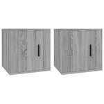 vidaXL Meubles TV muraux 2 Pièces Sonoma gris 40x34 5x40 cm