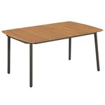 vidaXL Ensemble à manger de jardin 7 Pièces Résine tressée Gris