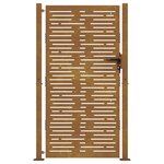 vidaXL Portail de jardin 105x205 cm acier corten conception de carré