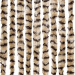 vidaXL Rideau anti-mouches beige et marron 100x230 cm chenille