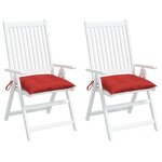 vidaXL Coussins de palette lot de 2 rouge 50x50x7 cm tissu oxford