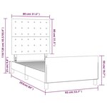 vidaXL Cadre de lit sans matelas et tête de lit marron foncé 80x200cm