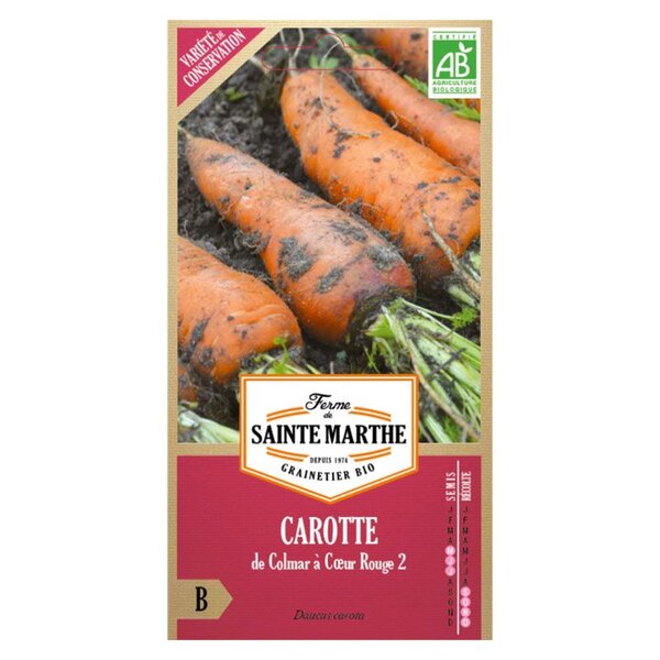 Graines à semer - Carotte de Colmar bio