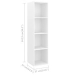 vidaXL Meuble TV mural Blanc 37x37x142 5 cm Bois d’ingénierie