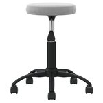 vidaXL Chaise pivotante de bureau Gris clair Velours