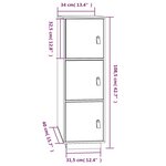 vidaXL Buffet haut Marron miel 34x40x108 5 cm Bois massif de pin