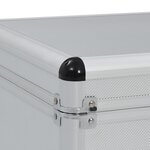 vidaXL Boîtes de rangement 2 Pièces Argenté Aluminium