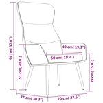 vidaXL Chaise de relaxation avec tabouret Bleu Tissu