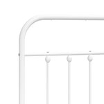 vidaXL Cadre de lit métal sans matelas et pied de lit blanc 193x203 cm