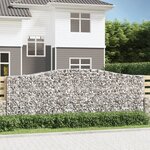 vidaXL Paniers à gabions arqués 4 Pièces 400x50x140/160 cm Fer galvanisé
