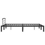 vidaXL Cadre de lit sans matelas noir métal 120x200 cm