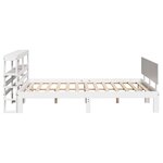 vidaXL Cadre de lit et tête de lit blanc 140x190 cm bois de pin massif