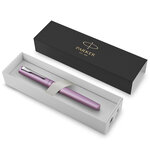 PARKER VECTOR XL Stylo plume  laque lilas métallisée sur laiton  plume moyenne  encre bleue  Coffret cadeau