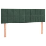 vidaXL Sommier à lattes de lit et matelas Vert foncé 140x200cm Velours
