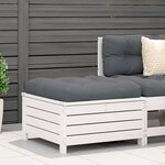 vidaXL Repose-pied de jardin blanc 62x63 5x32 cm bois de pin massif