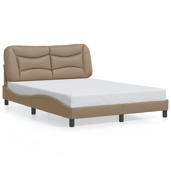 vidaXL Cadre de lit sans matelas cappuccino 120x200 cm similicuir