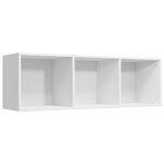 vidaXL Bibliothèque/Meuble TV Blanc 36x30x114 cm Bois d'ingénierie