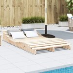 vidaXL Chaise longue 205x110x31 5 cm bois massif de pin