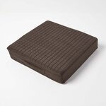 Coussin d'assise déhoussable en suédine  Chocolat - HOMESCAPES