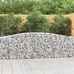 vidaXL Paniers à gabions arqués 2 Pièces 400x30x80/100 cm Fer galvanisé