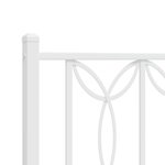 vidaXL Cadre de lit métal avec tête de lit blanc 100x200 cm