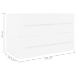 vidaXL Armoire d'évier Blanc 80x38 5x48 cm Aggloméré
