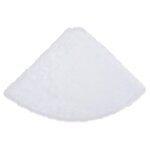 vidaXL Jupe de sapin de Noël Blanc 90 cm Fausse fourrure