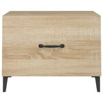 vidaXL Table basse avec pieds en métal Chêne sonoma 50x50x40 cm