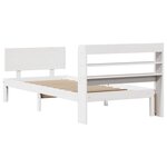 vidaXL Cadre de lit avec tête de lit sans matelas blanc 100x200 cm
