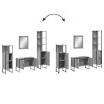 vidaXL Ensemble d'armoires de salle de bain 4 Pièces sonoma gris