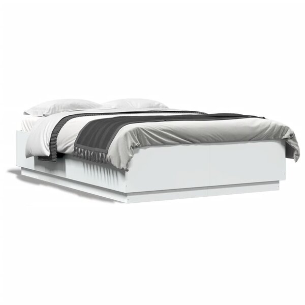 vidaXL Cadre de lit sans matelas blanc 140x200 cm