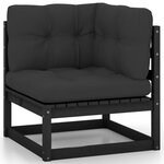 Salon de jardin meuble d'extérieur ensemble de mobilier 7 pièces avec coussins noir bois de pin massif 02_0017249