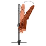 vidaXL Parasol de jardin à 4 niveaux avec mât en aluminium terre cuite
