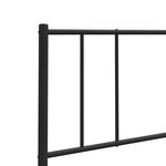 vidaXL Tête de lit métal noir 180 cm