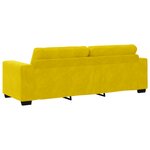 vidaXL Canapé 3 places Jaune 180 cm Velours