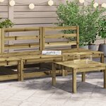vidaXL Canapés de jardin sans accoudoirs 2 Pièces blanc bois pin imprégné