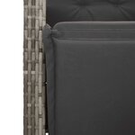 vidaXL Ensemble à manger de jardin 9 Pièces coussins gris résine tressée