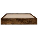 vidaXL Cadre de lit sans matelas chêne fumé 100x200 cm bois ingénierie