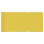 vidaXL Écran de balcon Jaune 75x300 cm PEHD