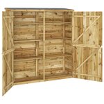 vidaXL Abri à outils de jardin 163x50x171 cm Bois de pin solide