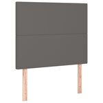 vidaXL Tête de lit à LED Gris 90x5x118/128 cm Similicuir