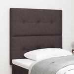 Tête de lit vidaXL capitonnée marron foncé 80 cm en tissu
