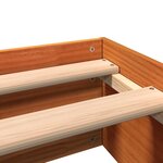 vidaXL Cadre de lit sans matelas cire marron 140x190cm bois pin massif