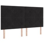 Tête de lit vidaXL capitonnée noire 180 cm en velours