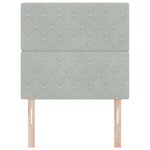 Tête de lit vidaXL Capiton gris clair 90 cm Velours