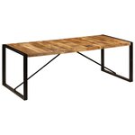 vidaXL Table à manger 220x100x75 cm Bois de manguier massif