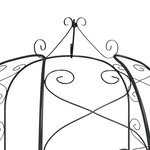 vidaXL Arche de jardin Noir Ø180x255 cm Acier